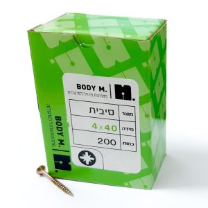 בורג סיבית 40×4 - כ-200 יח'