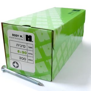 בורג סיבית 90×6 - כ-200 יח'