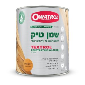 שמן טיק  Textrol בגוון אלון מוזהב  - 1 ליטר